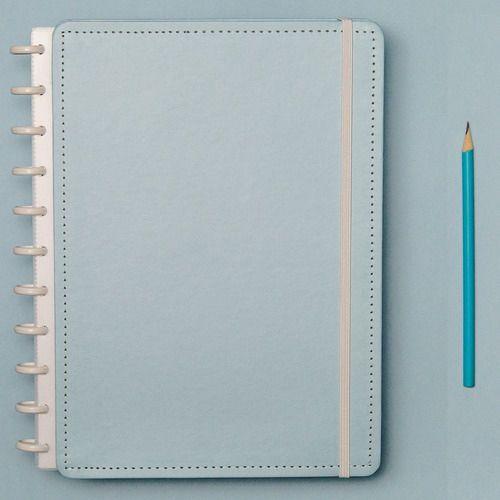 Caderno Inteligente Grande Azul Pastel
