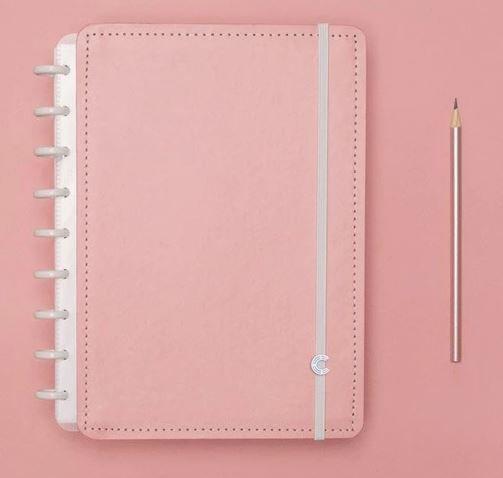 Caderno Inteligente Médio Rosé Pastel