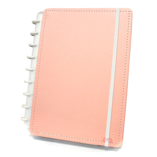 Caderno Médio Tons Pastéis Rosa com 80 Folhas Caderno Inteligente