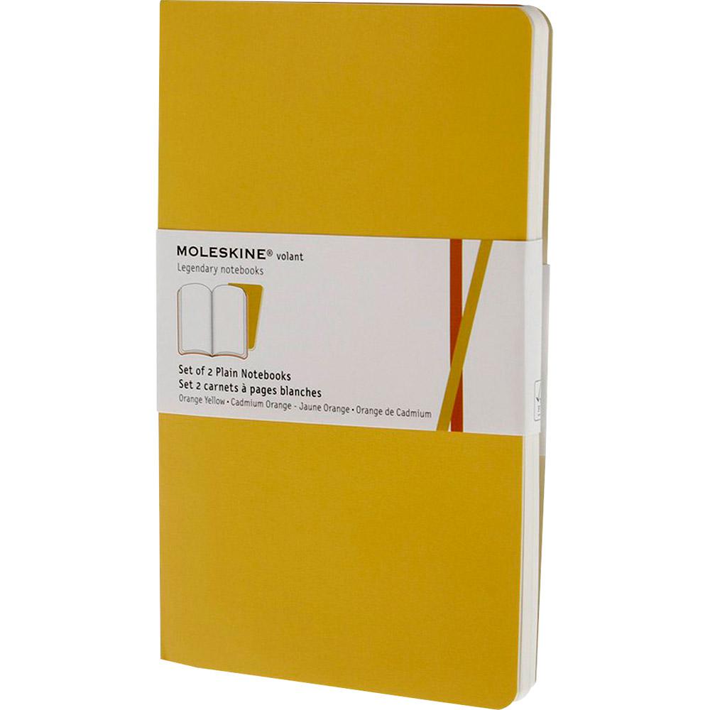 Tudo sobre 'Caderno Moleskine Volant Sem Pauta Amarelo Grande com Capa Flexível - Kit com 2'