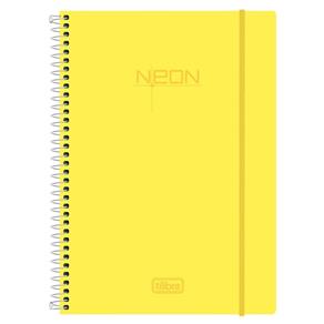 Caderno Neon Amarelo - 1 Matéria - Tilibra