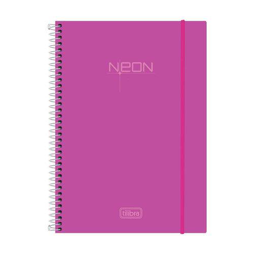 Caderno Universitário Neon - Rosa - Tilibra