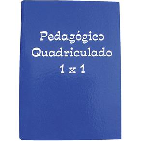 Caderno Quadriculado 1/4 1x1cm 96 Folhas Brochura Capa Dura