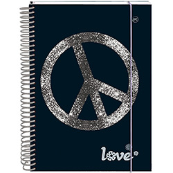 Caderno Universitário 200 Folhas New Love Prata - DAC