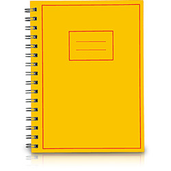 Caderno Universitário C/ 96 Folhas S/ Pauta - Amarelo - Teca