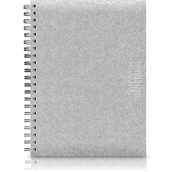 Caderno Universitário Capa Dura com Bolsa em PP 208 Fls 8 Matérias Prata - Pombo