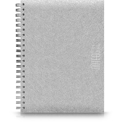 Caderno Universitário Capa Dura com Bolsa em PP 104 Fls 4 Matérias Prata - Pombo