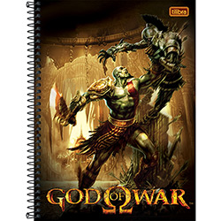 Caderno Universitário Capa Dura God Of War 1 Matéria 96 Folhas Levantando Oponente - Tilibra