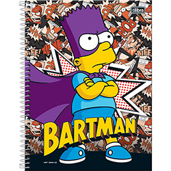 Caderno Universitário Capa Dura Tilibra Simpsons Bartman - 200 Folhas