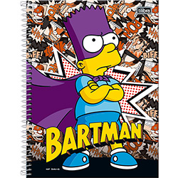 Caderno Universitário Capa Dura Tilibra Simpsons Bartman - 96 Folhas