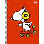 Caderno Universitário Capa Dura Tilibra Snoopy Vermelho - 96 Folhas