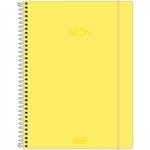 Caderno Universitário Capa Flexível 1 Matéria 80 Folhas Neon Amarelo Tilibra