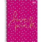 Caderno Universitário Love Pink Bolinhas 10 Matérias Tilibra