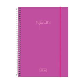 Caderno Universitário Neon - Rosa - Tilibra