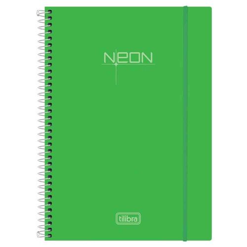 Caderno Universitário Neon Verde 10 Matérias Tilibra 1016531
