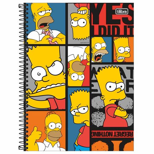 Caderno Universitário Simpsons 10 Matérias Tilibra 1012684