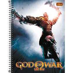 Caderno Universitário Tilibra God Of War Azul com Capa Dura - 200 Folhas