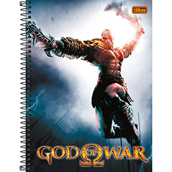 Caderno Universitário Tilibra God Of War Azul com Capa Dura - 240 Folhas