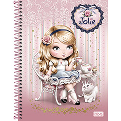 Caderno Universitário Tilibra Jolie 12 Matérias 240 Folhas Loira