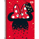 Caderno Universitário Tilibra Minnie Vermelho com Capa Dura - 96 Folhas