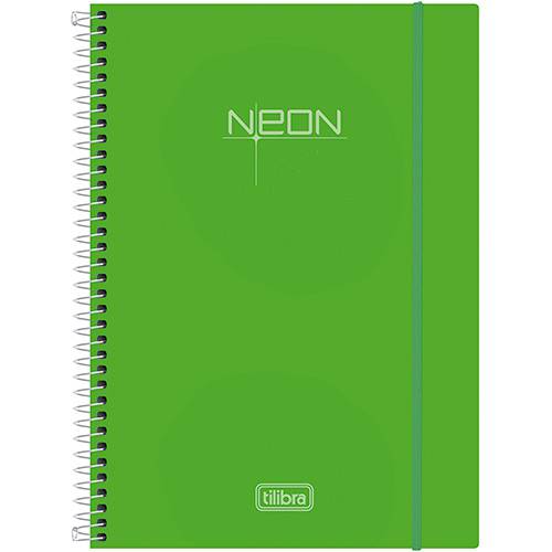 Tamanhos, Medidas e Dimensões do produto Caderno Universitário Tilibra Neon Verde com Capa de Polipropileno - 200 Folhas