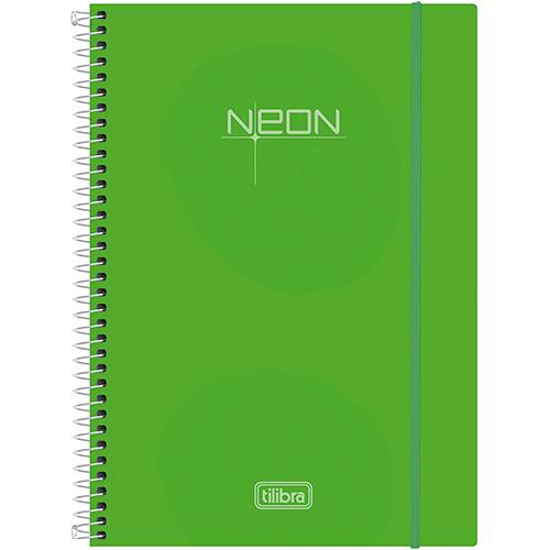 Caderno Universitário Tilibra Neon Verde com Capa de Polipropileno - 96 Folhas