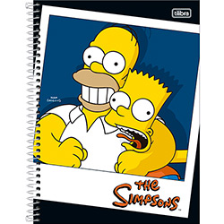Caderno Universitário Tilibra Simpsons Azul com Capa Dura - 200 Folhas