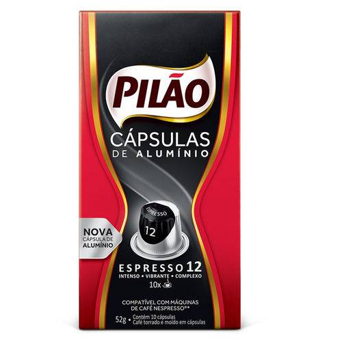 Cafe Capsula Espresso Pilao 12 52GR C/10 Unidades