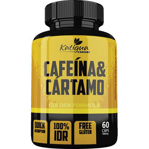 Cafeína e Cártamo 60 Cápsulas 1000Mg - Katigua