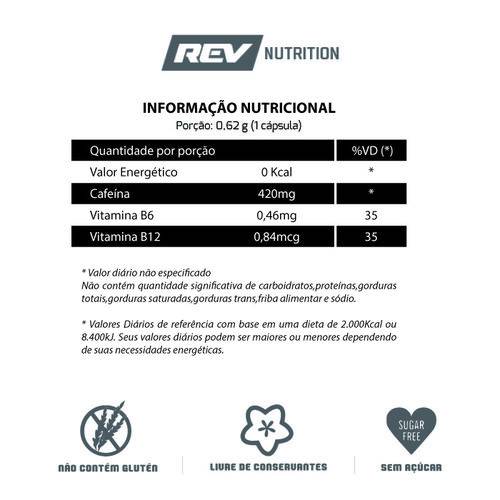 Cafeína Termogênico - 360cáps - Rev Nutrition
