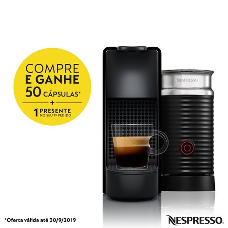 Cafeteira Nespresso Essenza Mini Preta + Aero3 110V