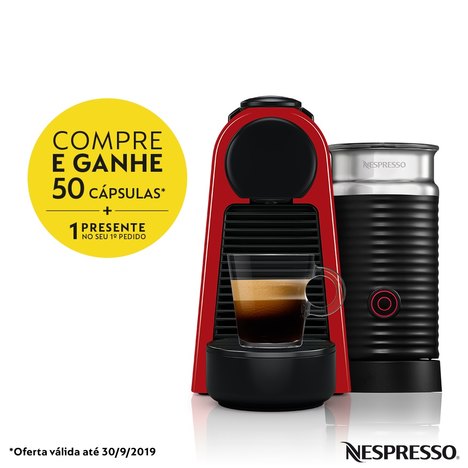 Cafeteira Nespresso Essenza Mini Red + Aero3 110V