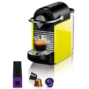 Cafeteira Nespresso Pixie Clips C60 com Kit Boas Vindas - Preta/Lima Neon - 220V