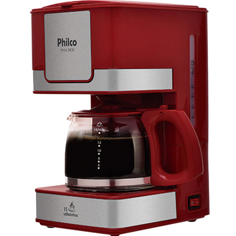 Cafeteira Ph16 600Ml 550W Inox Vermelha 220V - Philco