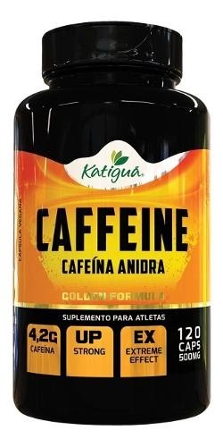 Caffeine Katiguá Sports 120 Cáps( Cafeína Anidra ) 500Mg (Natural)