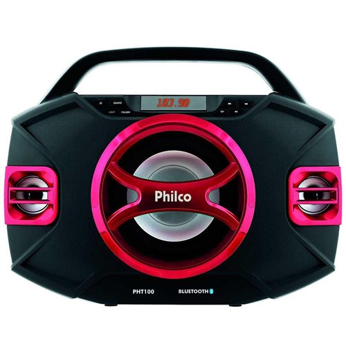 Caixa Acústica Pht100 100w Rms Bluetooth Preta Philco