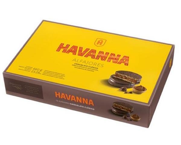 Caixa Alfajores de Chocolate Havanna 12 Unidades