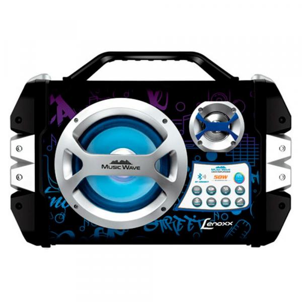 Caixa Amplificada Music Wave Lenoxx Bluetooth Bateria Interna Micro SD Karaokê USB 50W