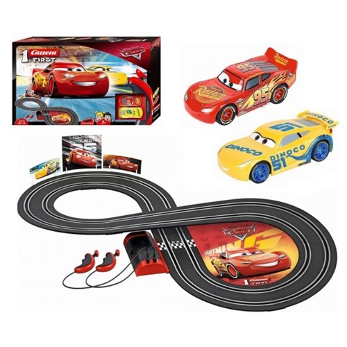 Caixa Autorama Pista Elétrica Disney Pixar First Cars 3 Carrera