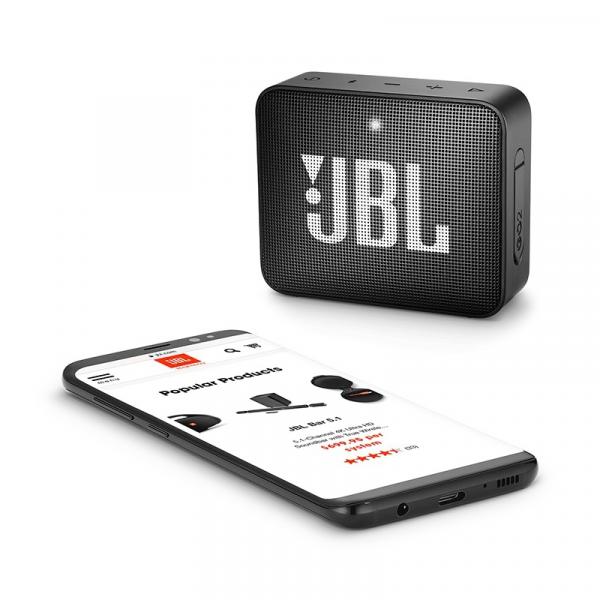 Caixa Bluetooth JBL GO2 Black, à Prova D'água - Preta