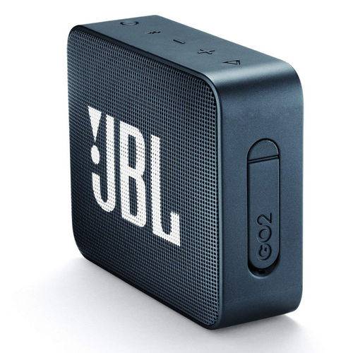 Tudo sobre 'Caixa Bluetooth JBLGO2 Navy, à Prova D'água, Bluetooth, S/Fio, Viva Voz, Recarregável, Autonomia para 5hs'