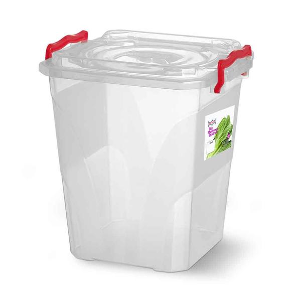 Caixa Box Organizadora Mantimentos com Alça Transparente 10,5 Litros - Niquelart - Niquelart