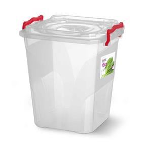 Caixa Box Organizadora Mantimentos com Alça Transparente 10,5 Litros - Niquelart - Transparente