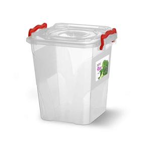 Caixa Box Organizadora Mantimentos com Alça Transparente 5 Litros - Niquelart - Transparente