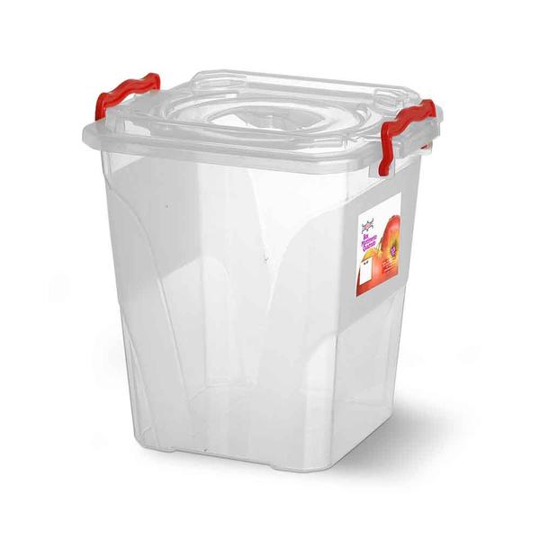 Caixa Box Organizadora Mantimentos com Alça Transparente 7,5 Litros - Niquelart - Niquelart