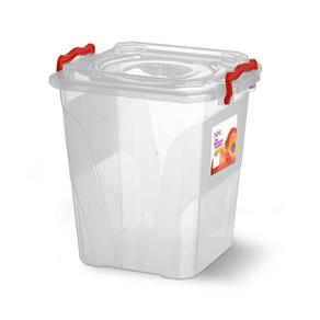 Caixa Box Organizadora Mantimentos com Alça Transparente 7,5 Litros - Niquelart - Transparente