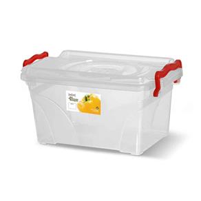 Caixa Box Organizadora Mantimentos Retangular com Alça Transparente 2,5 Litros - Niquelart - Transparente