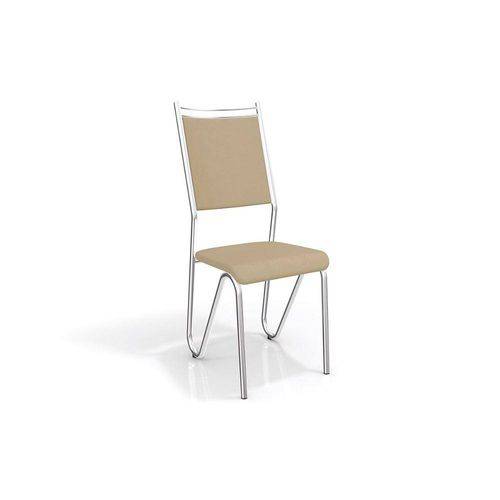 Caixa C/ 2 Cadeiras Kappesberg Londres 2c056cr - Cor Cromada - Assento Nude 16
