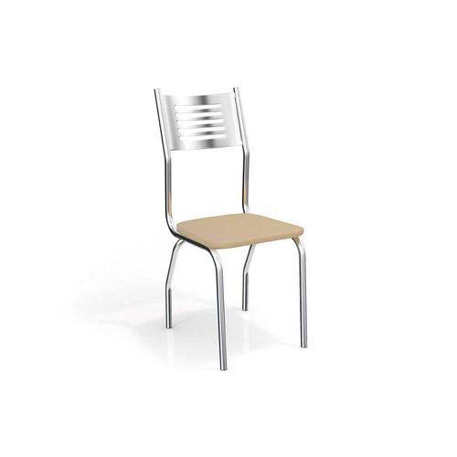 Caixa C/ 2 Cadeiras Kappesberg Munique 2c047cr - Cor Cromada - Assento Nude 16