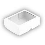 Caixa com Visor S18 (11,5cm X 15,5cm X 3,5cm) Branca 10 Unidades Assk Rizzo Embalagens